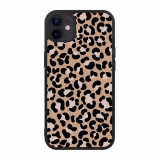 Husa iPhone 12 - Skino Leopard Animal Print, Negru - Maro
