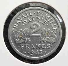 Franta 2 franci 1943 - transport gratuit foto