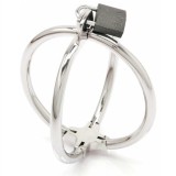 Metal Hard-Criss Cross Cătușe &Icirc;ncrucișate din Oțel Inoxidabil