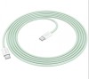 Hoco (X104) Cablu Date si Incarcare, USB-C, PD60W, QC3.0, Brodat, 2m, Verde