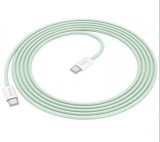 Hoco (X104) Cablu Date si Incarcare, USB-C, PD60W, QC3.0, Brodat, 2m, Verde