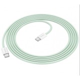 Hoco (X104) Cablu Date si Incarcare, USB-C, PD60W, QC3.0, Brodat, 2m, Verde