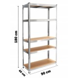 Raft de garaj 90x40x180cm 5 rafturi metal MDF MXM90060