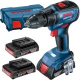 Bosch GSR 18V-50 + 1600Z00036 - Masina de gaurit si insurubat cu 2 acumulatori Li-Ion 18 V 2 Ah 50 Nm valiza plastic + Acumulator Li-Ion 18 V 2 Ah