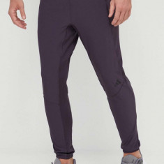 adidas Performance pantaloni de antrenament D4T culoarea violet, uni IS3796