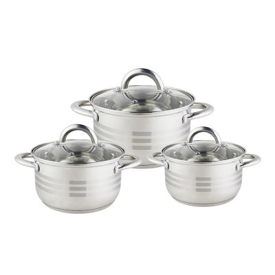 Set oale Floria, 16-20 cm, 1.5-3 l, 6 piese, inox, Argintiu foto