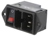 Conector alimentare AC 10A 250VAC C14