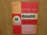 MATEMATICA-MANUAL PTR.CL.XII-a-ELEMENTE DE TEORIA PROBABILITATII ANUL 1980