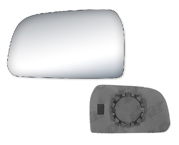 Geam oglinda exterioara cu suport fixare Hyundai Tucson (Jm), 06.2004-10.2009, Stanga, geam convex
