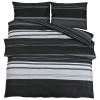 Set cu husa de pilota, negru si alb, 225x220 cm, bumbac
