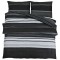 Set cu husa de pilota, negru si alb, 225x220 cm, bumbac