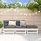 Gossi set mobilier de gradina, 3 piese, alb, lemn masiv de pin
