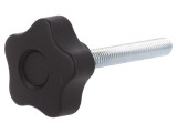 Buton Reglare Negru &Oslash;40mm M8