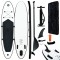 vidaXL Set de placă SUP gonflabilă, negru și alb 92727