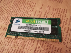 Memorie RAM laptop 2Gb DDR2 667Mhz Corsair SODIMM foto