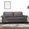 VidaXL Canapea cu 2 locuri, gri, 140 cm, piele ecologică 359506