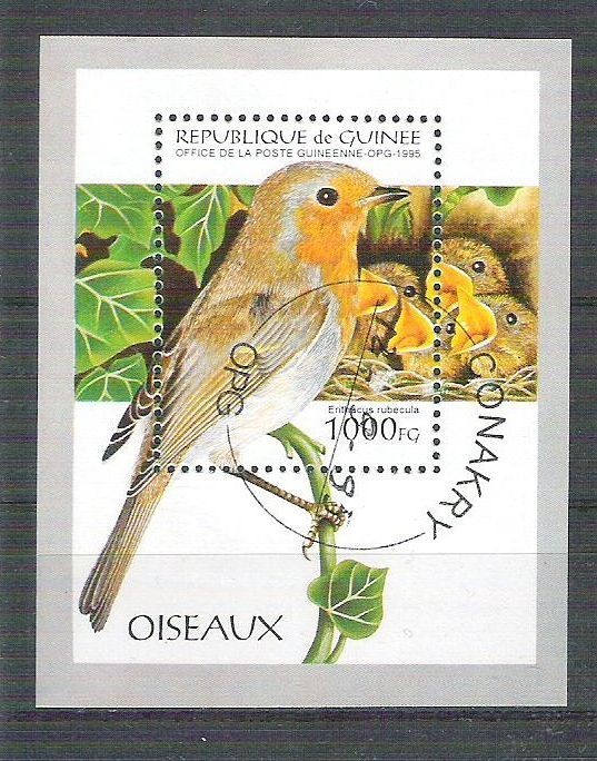 Guinee 1995 Birds, perf. sheet, used AB.084