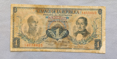 Columbia - 1 Peso Oro (1966) foto