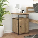 vidaXL Dulap de noapte cu sertar stejar artizanal Lemn compozit 879503