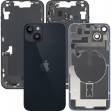 Capac Baterie Apple iPhone 14 Plus, Cu Carcasa Mijloc, Full Parts, Negru (Midnight), Swap Premium