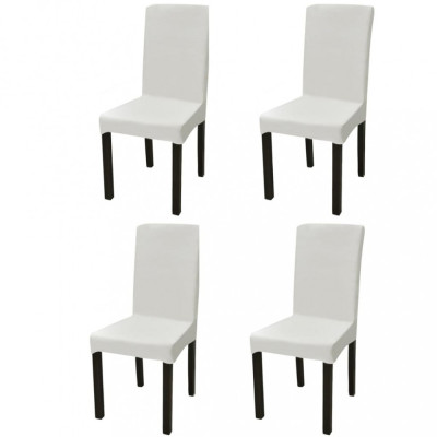 Gossi huse de scaun elastice drepte, 4 buc., crem foto
