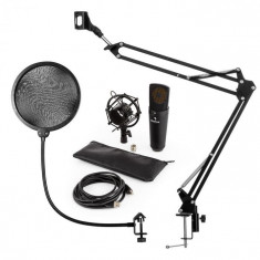 Auna MIC-920B microfon USB set V4 condensator filtru de microfon microfon de tip pop negru foto