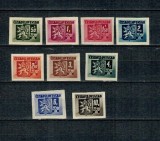 Cehoslovacia 1945 - Uzuale, stema, serie neuzata