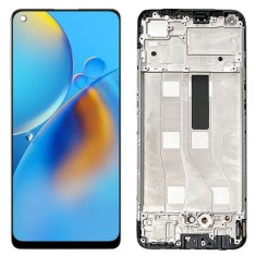 Display Oppo A74 4G Compatibil OLED Cu RAMA Negru foto