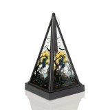Felinar LED Halloween - vrajitoare - alb cald - negru - 9,5 x 9,5 x 17 cm - 2 x AAA