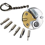 Breloc multifunctional surubelnite din otel inoxidabil, galben