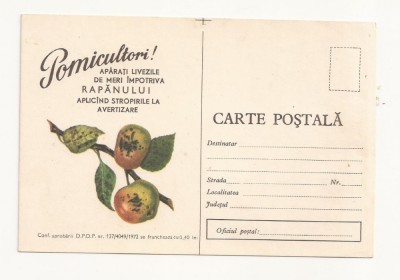 CA9 -Carte Postala-Buletin de avertizare- Impotriva Rapanului ,necirculata foto
