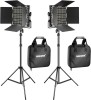 Set 2 Lampi Video LED Neewer 660 Bi-Color, 40W, 3200-5600K + Standuri, Iluminare Profesionala Foto Video