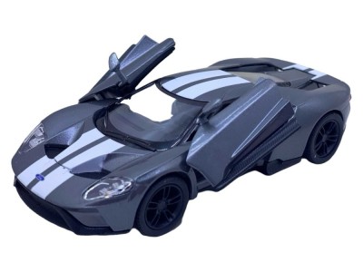 Macheta Ford GT Gri cu Dungi Albe - scara 1:32 foto