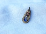 MEDALION FECIOARA MARIA cu PRUNCUL ISUS HRISTOS in email UNIC splendid VECHI