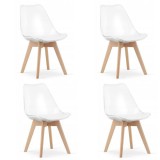 Set 4 scaune bucatarie/living, Artool, Mark, PP, lemn, transparent, 49x42x82.5 cm GartenVIP DiyLine
