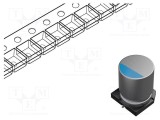 Condensator hibrid SMD 56&micro;F 63V &Oslash;10x10mm SAMWHA YH -55&divide;125&deg;C