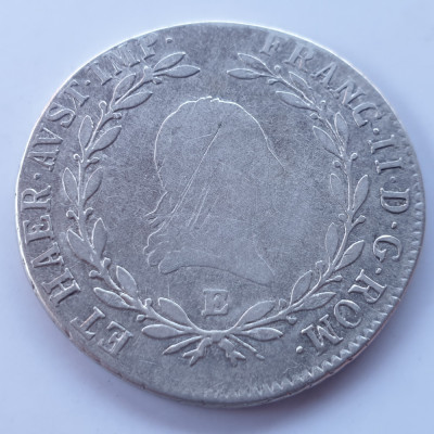 Austria 20 kreuzer 1805 E/ Alba-Iulia argint Franz ll foto