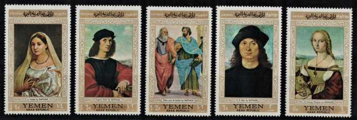 YEMEN 1968 - Picturi, Rafael / serie completa MNH (CV 9&euro;)