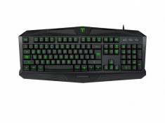 Tastatura Gaming T-Dagger Minesweeping Iluminare verde Negru foto