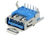 Conector USB A 3.0 THT 90&deg; Aurit Amphenol LUSB-3193-00 Montare PCB