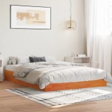 VidaXL Cadru pat fără saltea, maro ceruit, 120x190 cm, lemn masiv pin