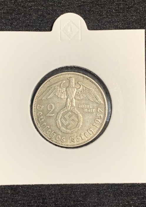 Mony2 reichsmark 1937 D argint