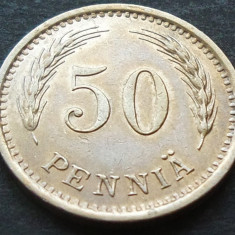Moneda istorica 50 PENNIA - FINLANDA, anul 1940 *cod 2440 A = excelenta!