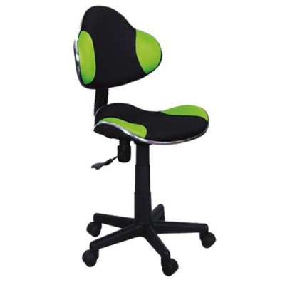 Scaun birou copii SL G2, Ergonomic, Stofa, Inaltime reglabila, Cadru polipropilena, 60 kg, Verde Negru foto