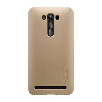 Husa Asus Zenfone 2 ZE500CL Nillkin Frosted Shield Auriu + Folie de protectie foto