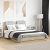 VidaXL Cadru de pat cu tăblie stejar sonoma 140x190 cm lemn prelucrat