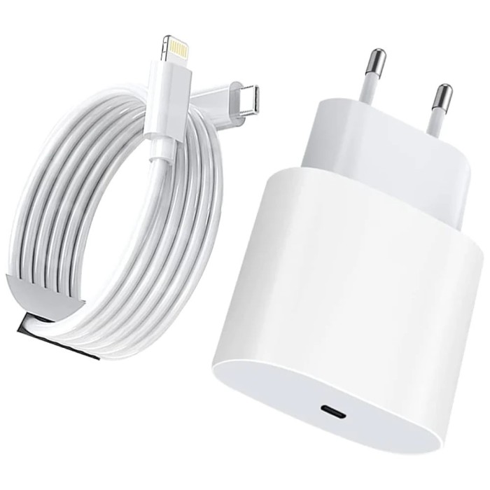 Incarcator fast charge 20W cu cablu de date 1m Type-C TO Lightning, compatibil cu Apple iPhone 14/ 14 Pro/ 14 Pro Max/ 12/ 12 Pro/ 12 Pro Max/ 11/ 11