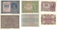 Lot de 3 bancnote -Austria 1922 foto