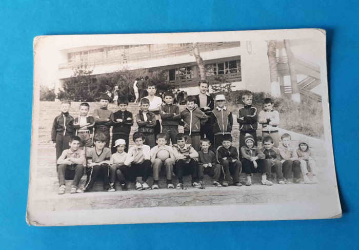 Pionieri - elevi Detasamentul nr. 3 tabara Perla Vacantei - fotografie anii 1980