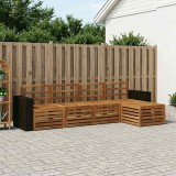 vidaXL Set de canapele de exterior 5 pcs natural 3384240